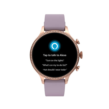Fossil - Gen 6 Smartwatch 42mm Purple Silicone - Rose Gold - FTW6080V