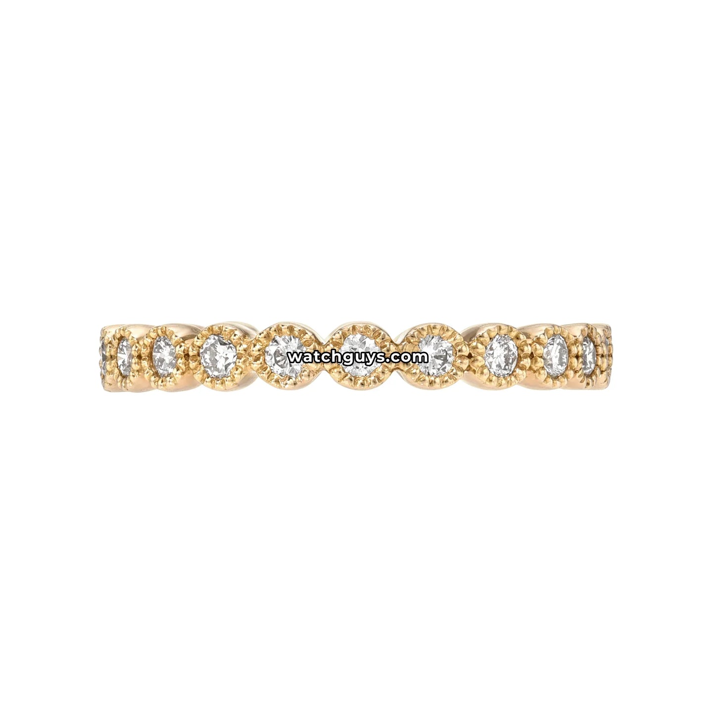 Bezel Set Diamond Eternity Ring 0.48 Carat TW 18k Rose Gold