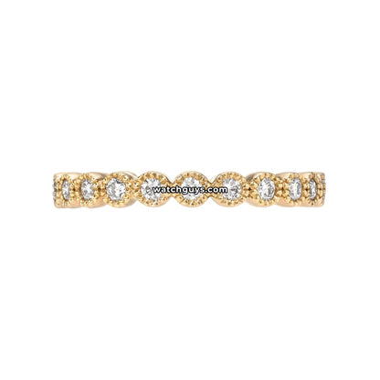 Bezel Set Diamond Eternity Ring 0.48 Carat TW 18k Rose Gold
