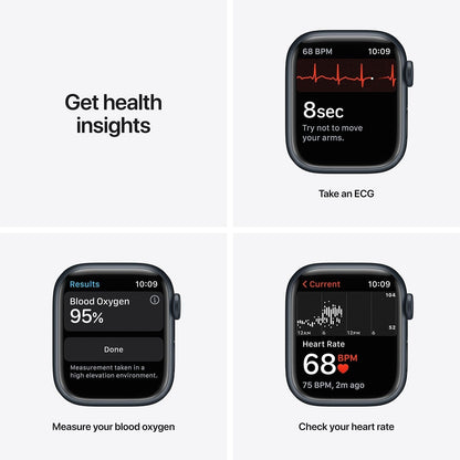 Apple Watch Series 7 GPS CEL 41MM - Midnight W/ Midnight Sport Band - MKH73LL/A