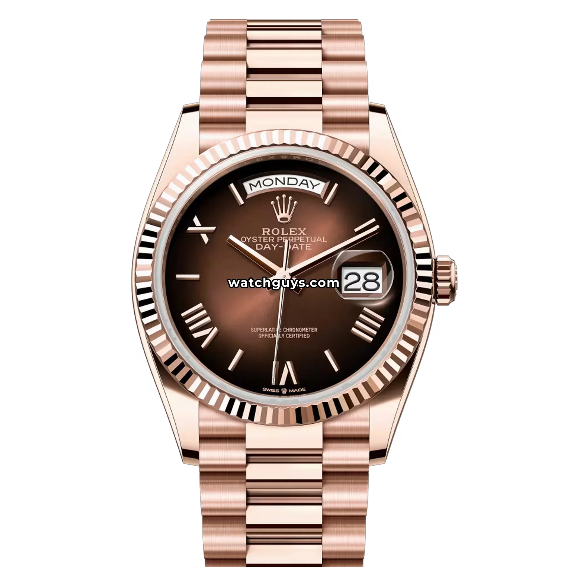 Rolex Day-Date 128235 Brown Ombre Roman