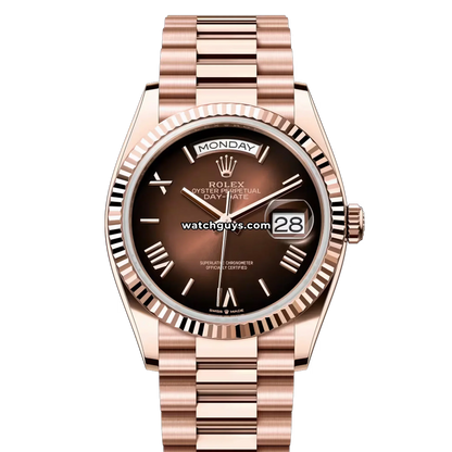 Rolex Day-Date 128235 Brown Ombre Roman