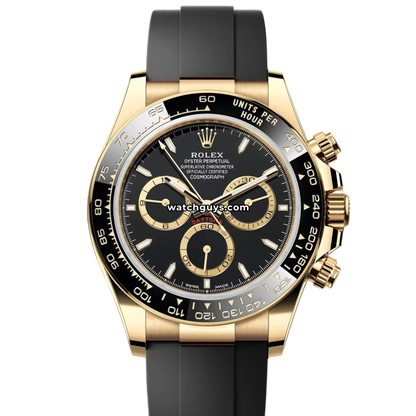 Rolex Daytona 126518 Black Gold Rings Oysterflex