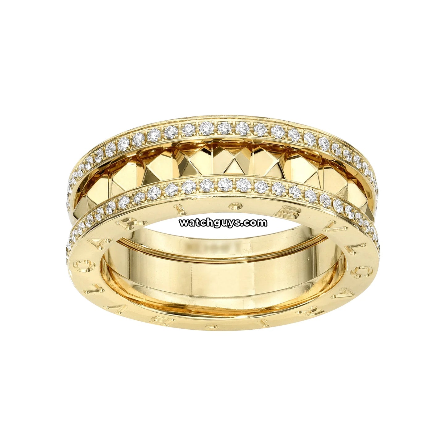 Bvlgari B.Zero1 Rock Diamond Yellow Gold Ring
