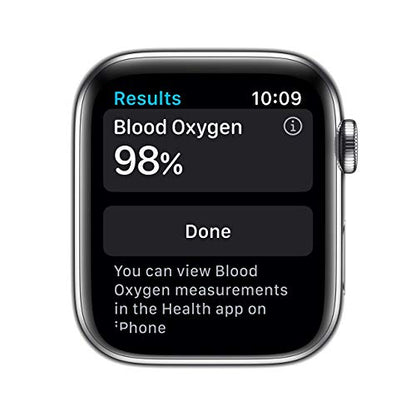 Apple Watch Series 6 (GPS+Cellular) 44mm Stainless Steel w/White Sports Band - M07L3LL/A