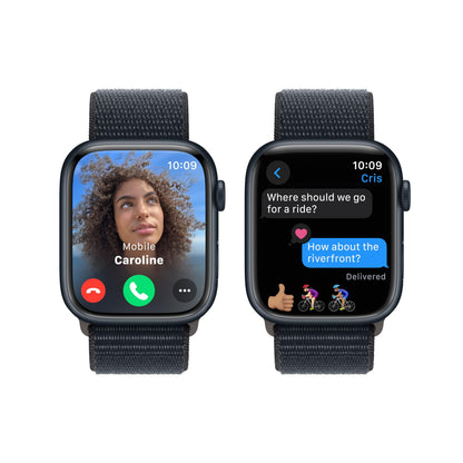 Apple Watch Series 9 - 45mm (GPS) with Midnight Aluminum Case with Midnight Sport Loop - MR9C3LL/A