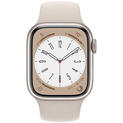 Apple Series 8 GPS+Cel 41mm Aluminum Case Starlig Sport Band - Starlight - MNV03LL/A