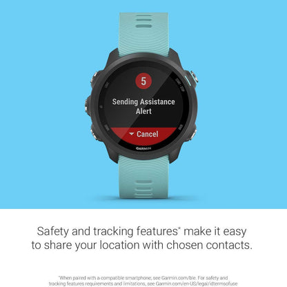 Garmin Forerunner 245 GPS Running Smartwatch - Aqua - 010-02120-22