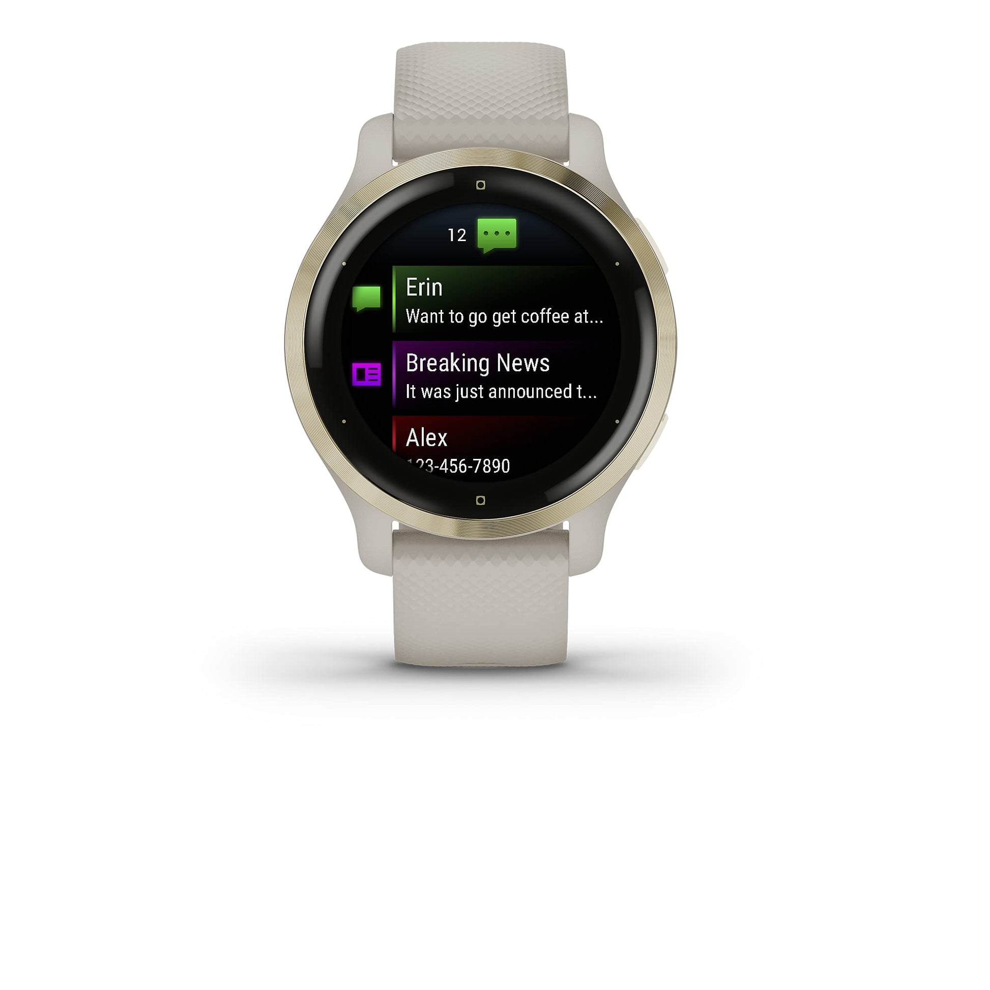 Garmin - Venu 2S GPS Smartwatch 40 mm Light Gold Bezel Light Sand Case - 010-02429-01