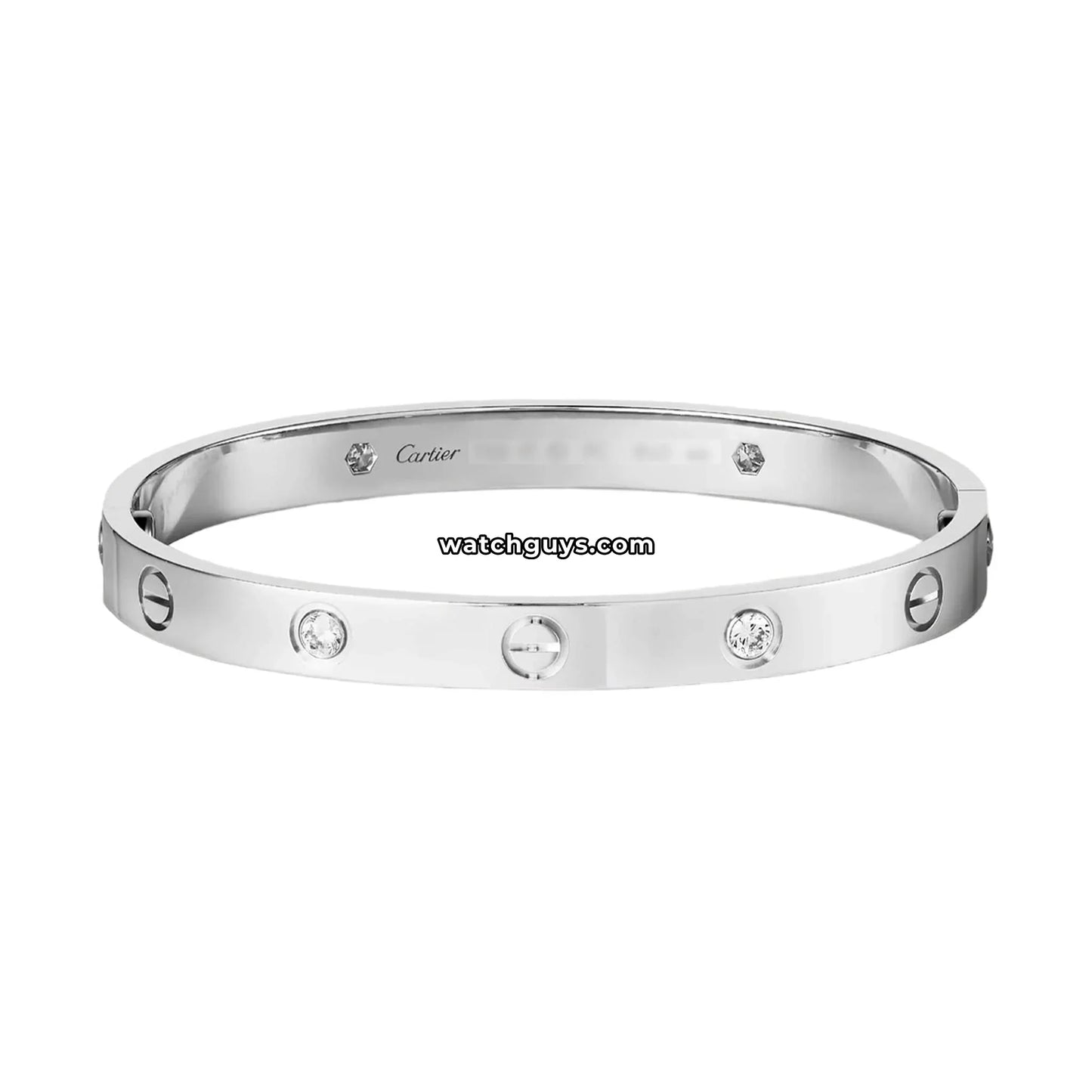 Cartier Love Bracelet 4 Diamonds 18K White Gold