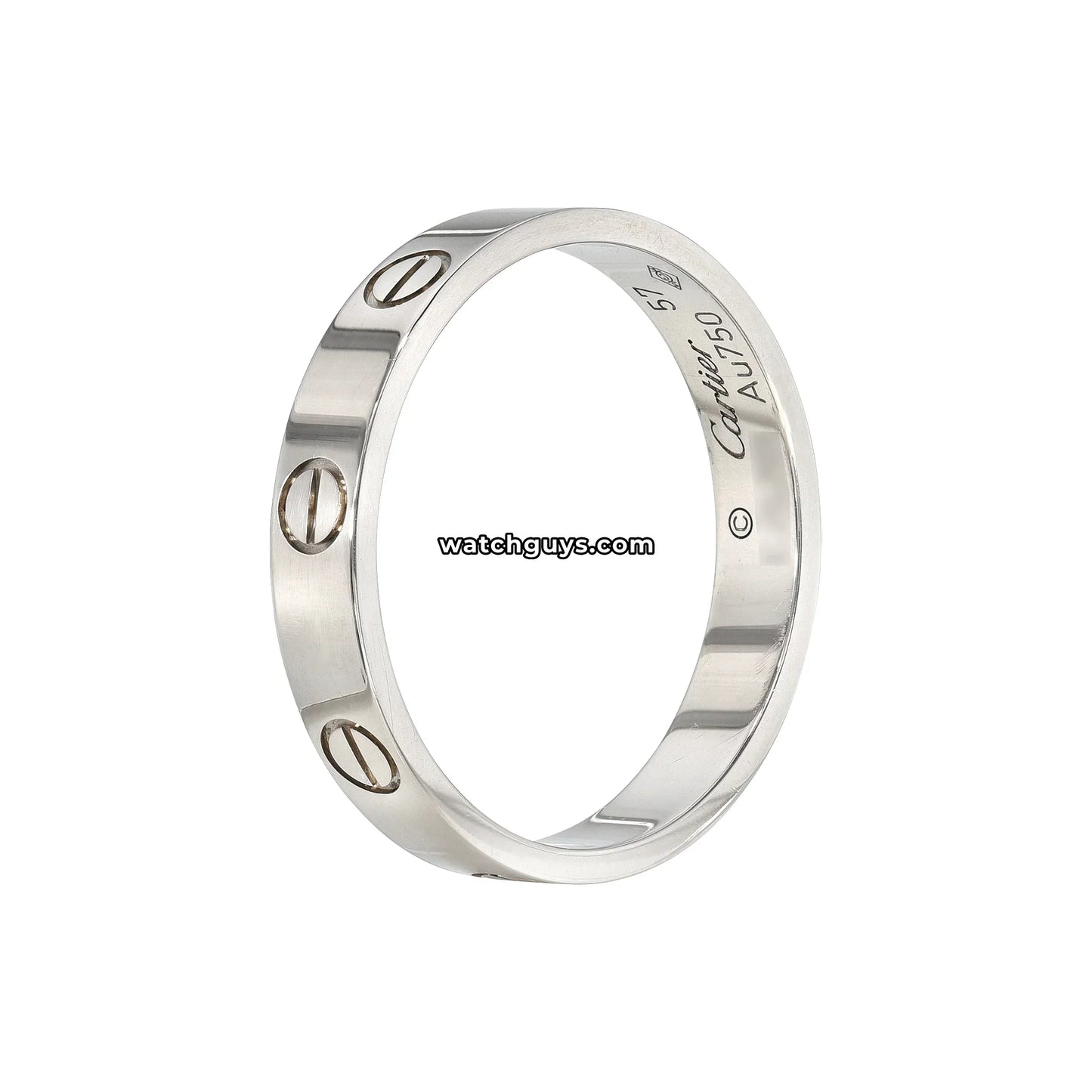 Cartier Love Wedding Band 18K White Gold Size 57