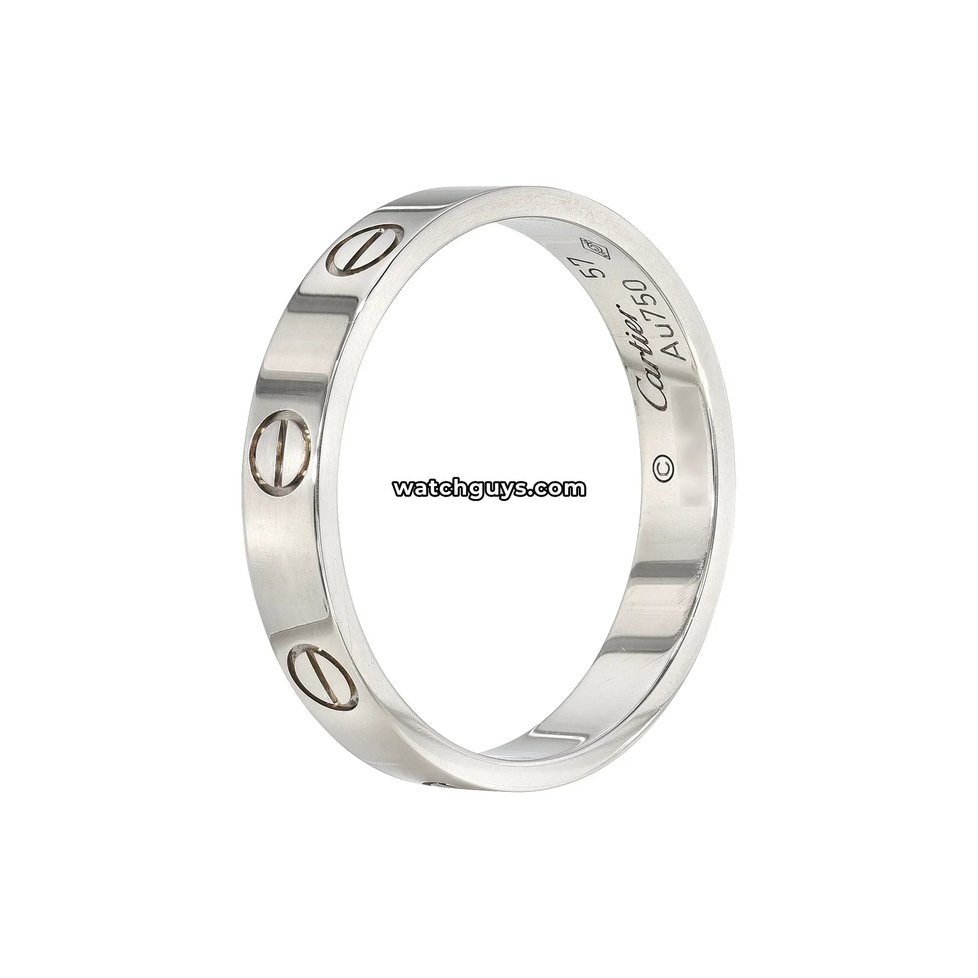 Cartier Love Wedding Band 18K White Gold Size 57