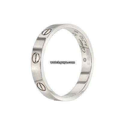 Cartier Love Wedding Band 18K White Gold Size 57