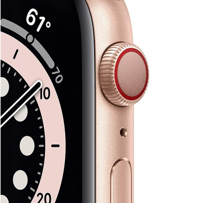 Apple Watch Series 6 (GPS + Cellular, 40mm) - Gold Aluminum Case with Pink Sand Sport Band - M02P3LL/A