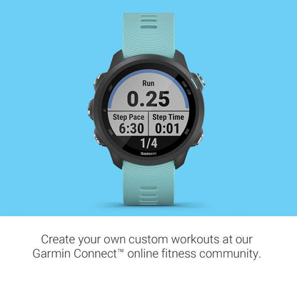 Garmin Forerunner 245 GPS Running Smartwatch - Aqua - 010-02120-22