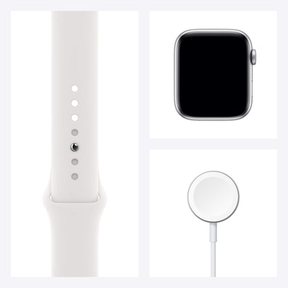 Apple Watch Series 6 44mm Silver Aluminum Case with White Sport Band GPS - M00D3LL/A