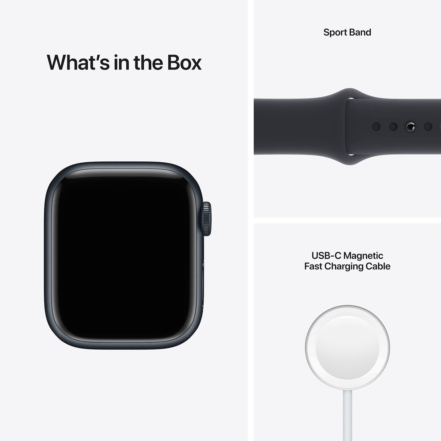 Apple Watch Series 7 GPS CEL 41MM - Midnight W/ Midnight Sport Band - MKH73LL/A