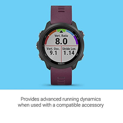 Garmin Forerunner 245, GPS Running Smartwatch with Advanced Dynamics, Berry - 010-02120-01