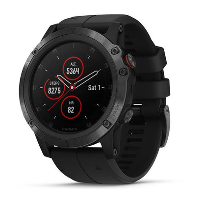 Garmin Fenix 5 Plus Sapphire Multisport GPS Watch Black/Black Band 47mm - 010-01988-00