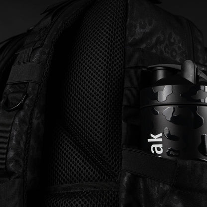 45L Backpack Black Leopard