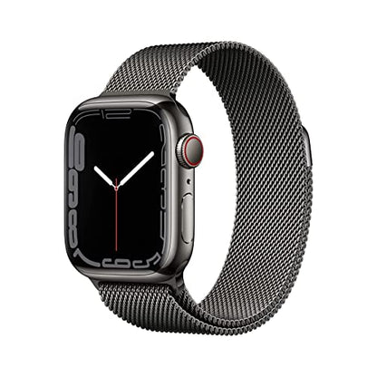 Apple Watch Series 7 41MM GPS+CEL Graphite Stainless Steel W/ Graph Mil Loop - MKHK3LL/A