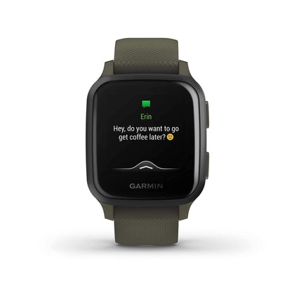 Garmin Venu Sq Music, GPS Smartwatch  and Moss Green - 010-02426-03