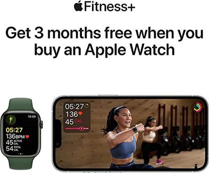 Apple Watch Series 7 (GPS) 45mm Green Aluminum Case with Clover Sport Band - Green - MKN73LL/A