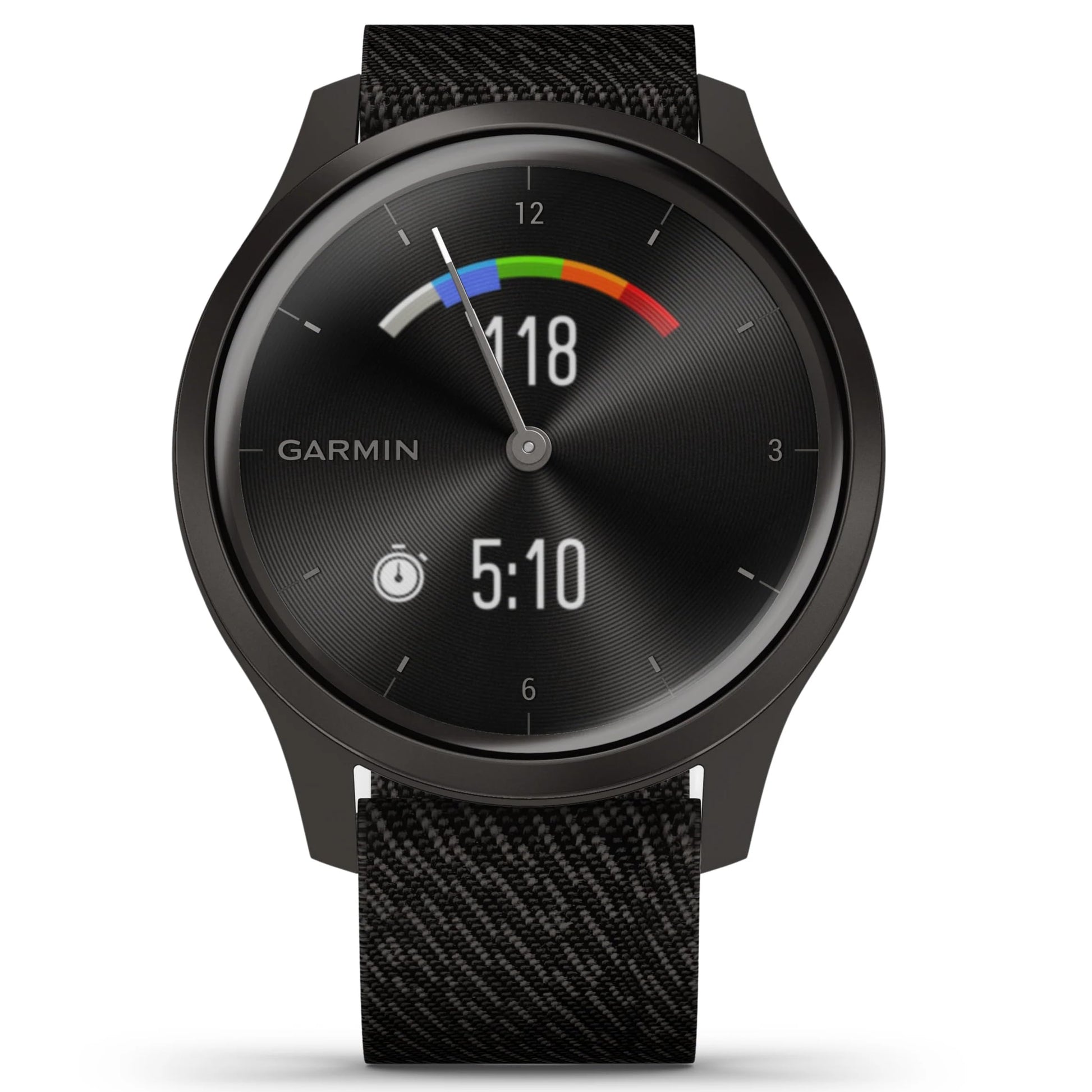 Garmin vivomove Style Hybrid Smartwatch 42mm Aluminum Graphite With Black - 010-02240-03