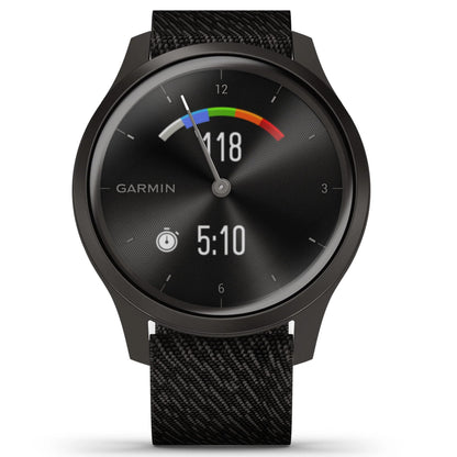 Garmin vivomove Style Hybrid Smartwatch 42mm Aluminum Graphite With Black - 010-02240-03