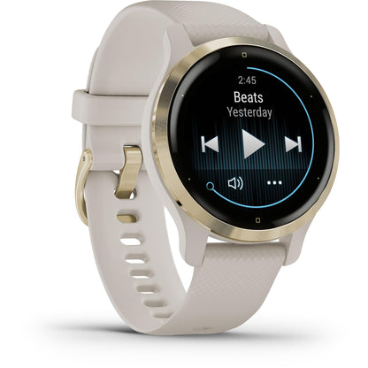 Garmin - Venu 2S GPS Smartwatch 40 mm Light Gold Bezel Light Sand Case - 010-02429-01