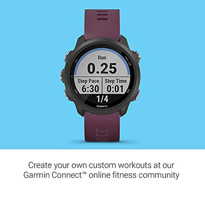 Garmin Forerunner 245, GPS Running Smartwatch with Advanced Dynamics, Berry - 010-02120-01