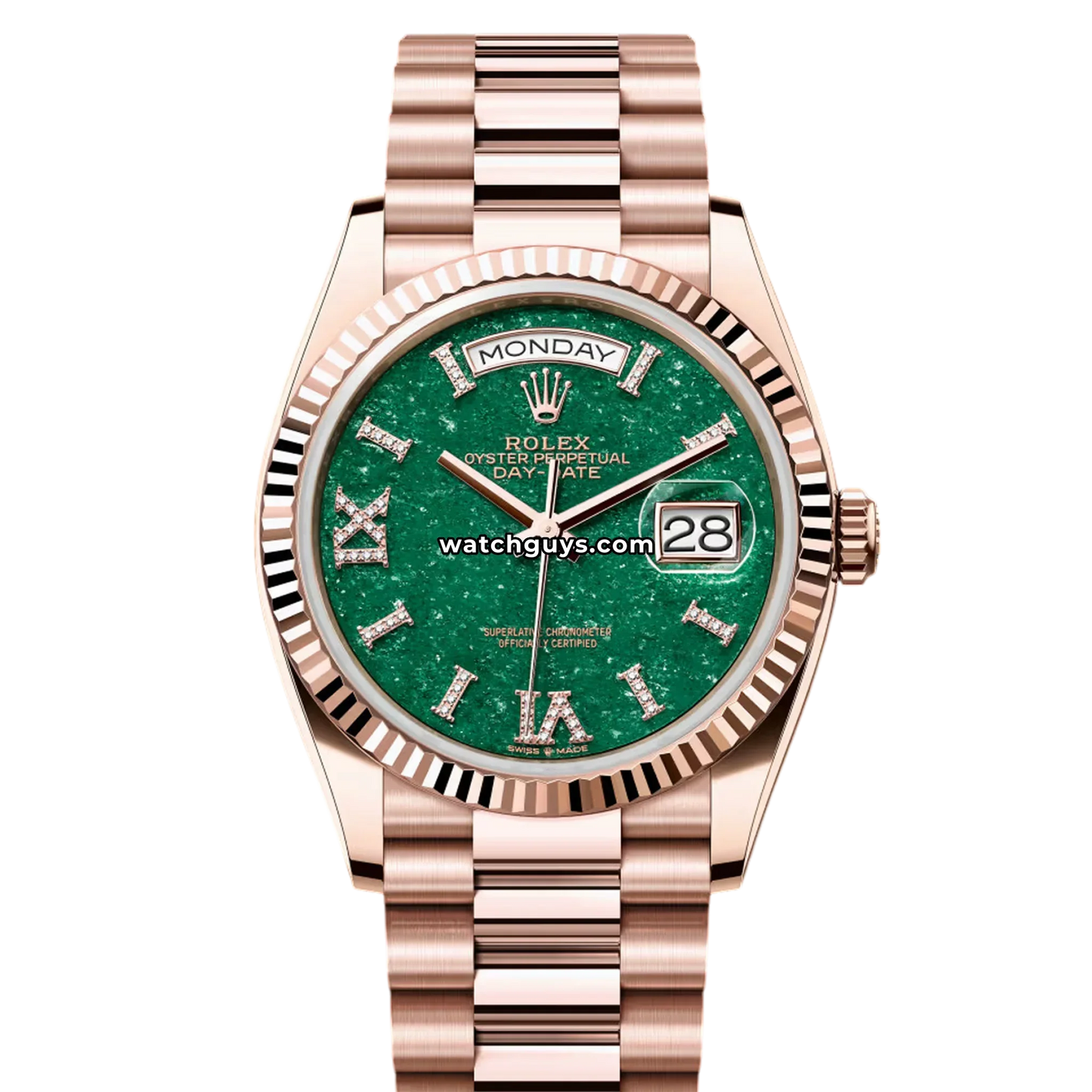 Rolex Day-Date 128235 Green Aventurine Diamond