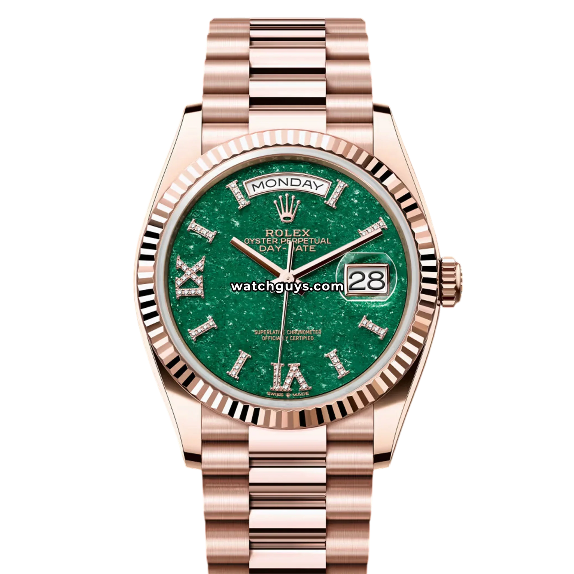 Rolex Day-Date 128235 Green Aventurine Diamond
