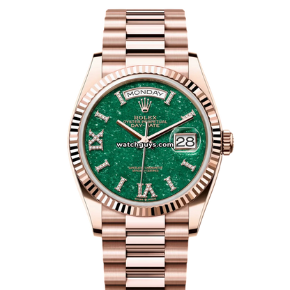Rolex Day-Date 128235 Green Aventurine Diamond