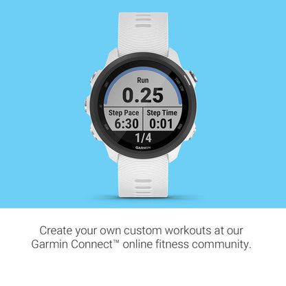 Garmin - Forerunner 245 Music GPS Smartwatch 30mm Fiber-Reinforced Polymer white - 010-02120-21