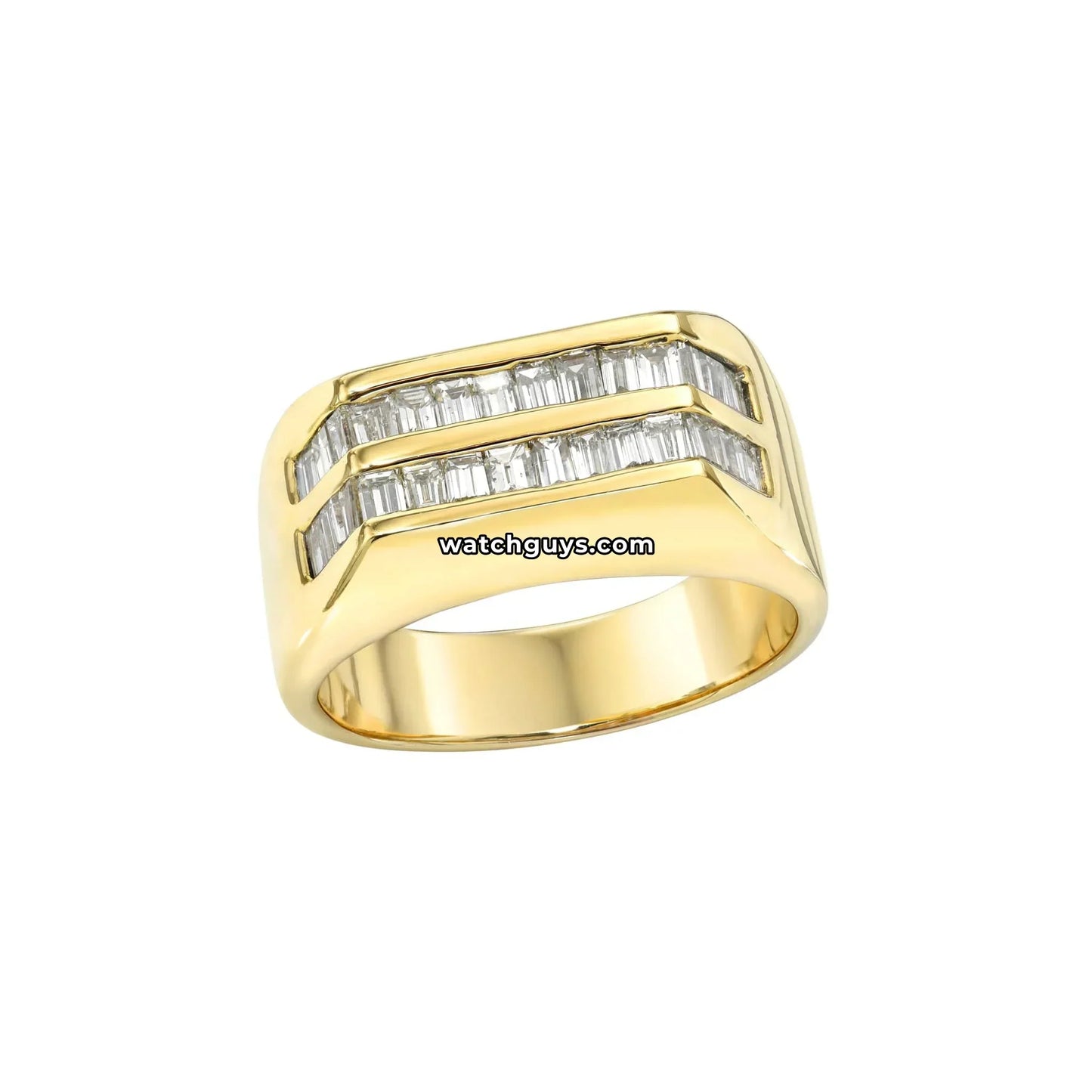 Diamond Baguette Ring 2.00 Carat TW 14K Yellow Gold