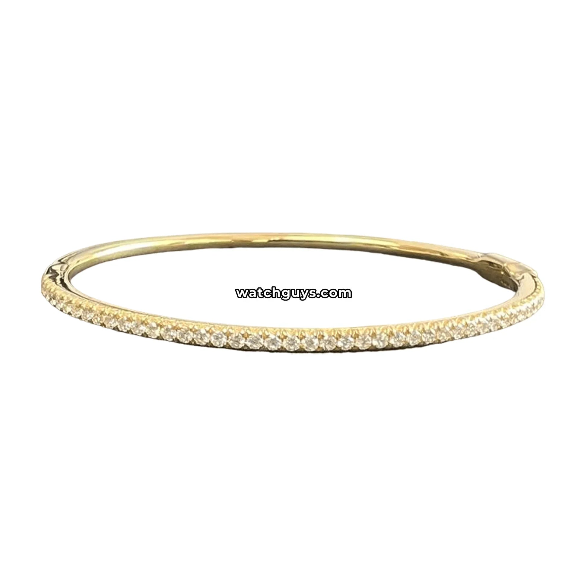 Diamond Bangle Bracelet 18K Yellow Gold 0.83 CT