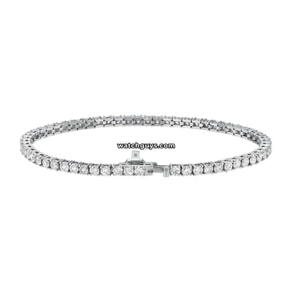 Diamond Tennis Bracelet 4.70 Carat TW 18k White Gold