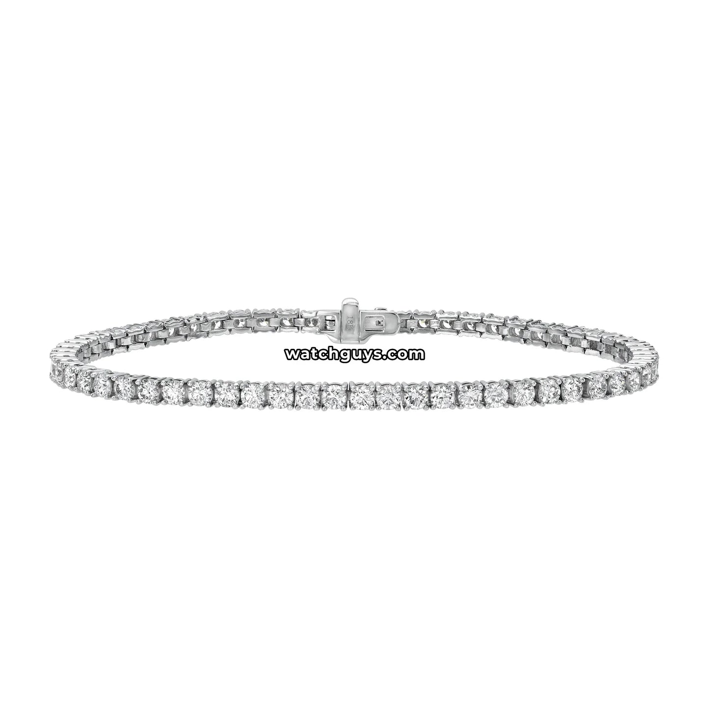 Diamond Tennis Bracelet 4.70 Carat TW 18k White Gold