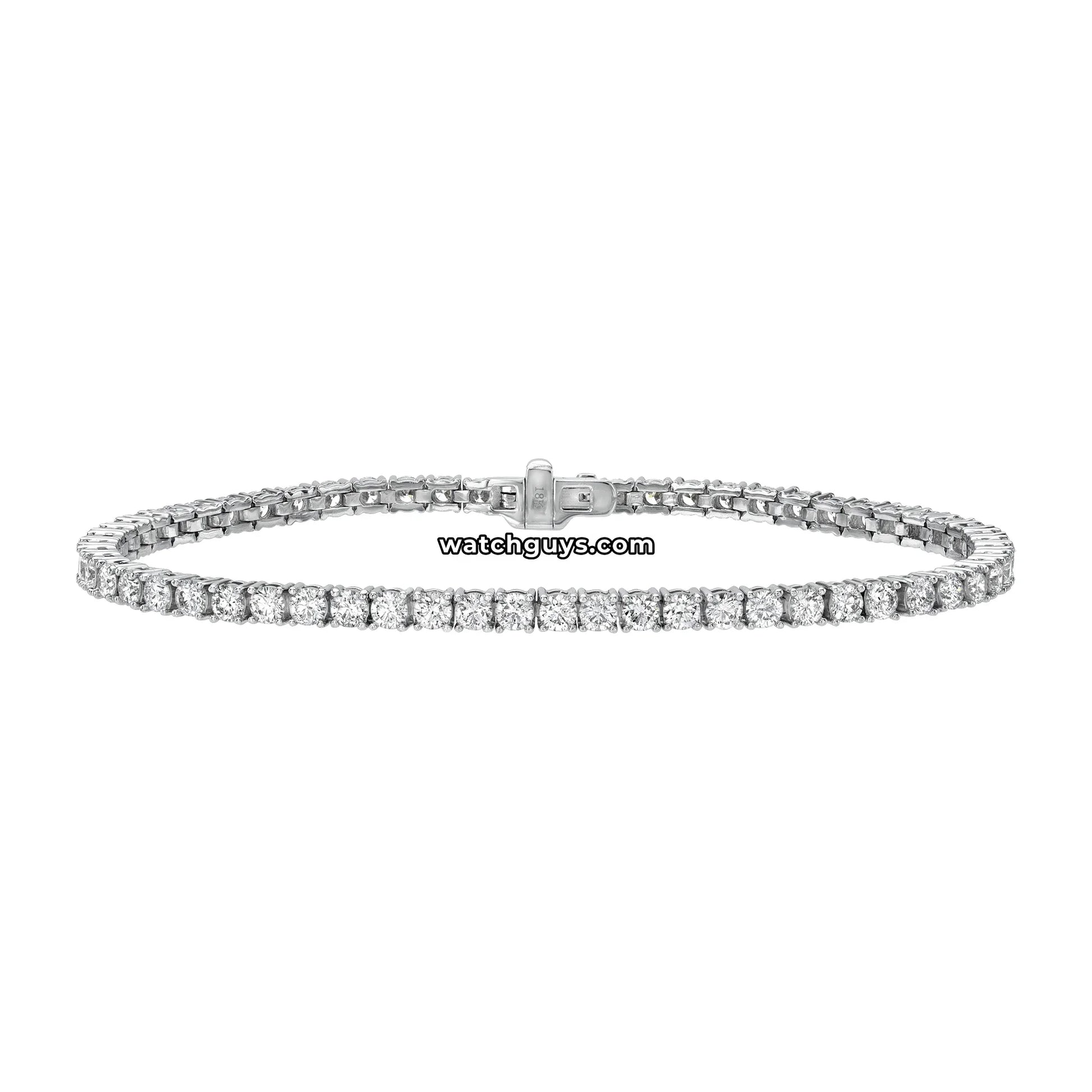 Diamond Tennis Bracelet 4.70 Carat TW 18k White Gold