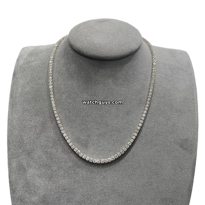 Diamond Tennis Necklace 25 Carat TW 14k White Gold