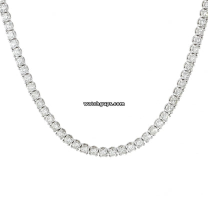 Diamond Tennis Necklace 25 Carat TW 14k White Gold