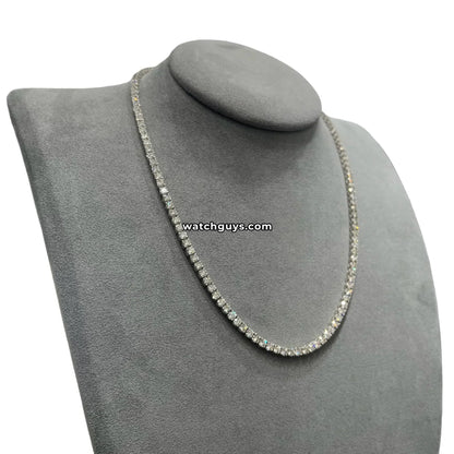 Diamond Tennis Necklace 25 Carat TW 14k White Gold