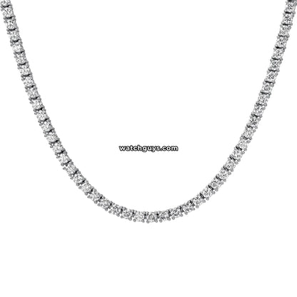 Diamond Tennis Necklace 7.64 Carat TW 18k White Gold