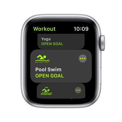 Apple Watch SE (GPS + Cellular) 44mm Silver Aluminum Case with White Sport Band - Silver - (2020) - MYEM2LL/A