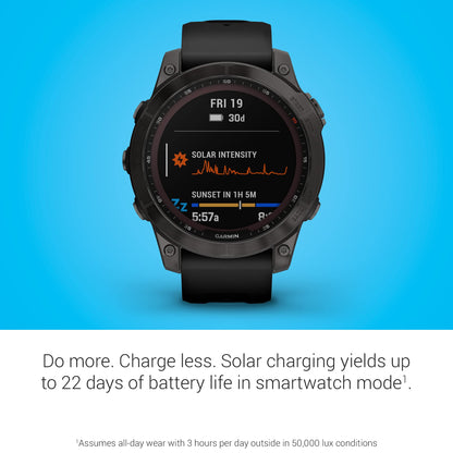 Garmin fenix 7 Solar GPS Smartwatch 47mm - Slate Gray - 010-02540-10