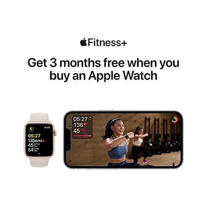 Apple Watch SE (GPS + Cellular, 44mm) Space Gray Aluminum Case with Tornado/Grey Sport Loop - MKRT3LL/A