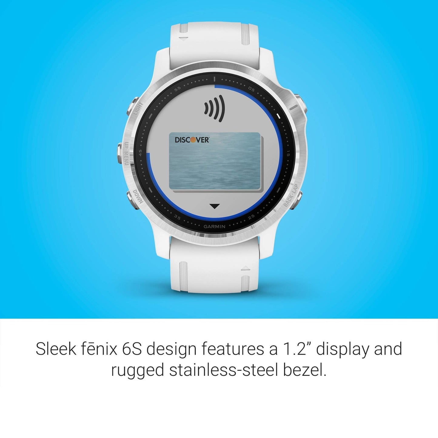 Garmin fenix 6S Smartwatch 42mm Polymer -White with White Silicone Band - 010-02159-00