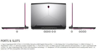 Alienware 17 R4 17.3 Gaming Laptop - Intel Core i7-7700HQ - 8GB RAM - GTX 1060 - 1TB HDD- Epic Silver - AW17R4-7002SLV