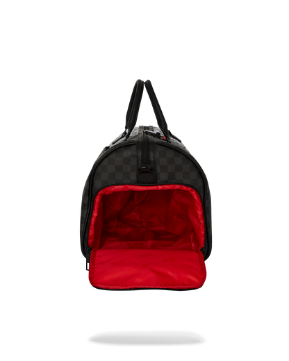 SCRIBBLE DRIBBLE CHECK DUFFLE